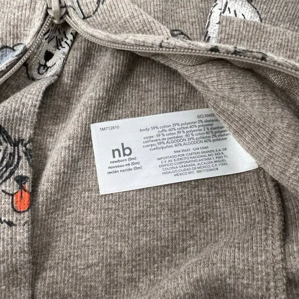 Carters Newborn Baby 2 Piece Footie Sleep and Play Pajama Two Way Zipper Jumper